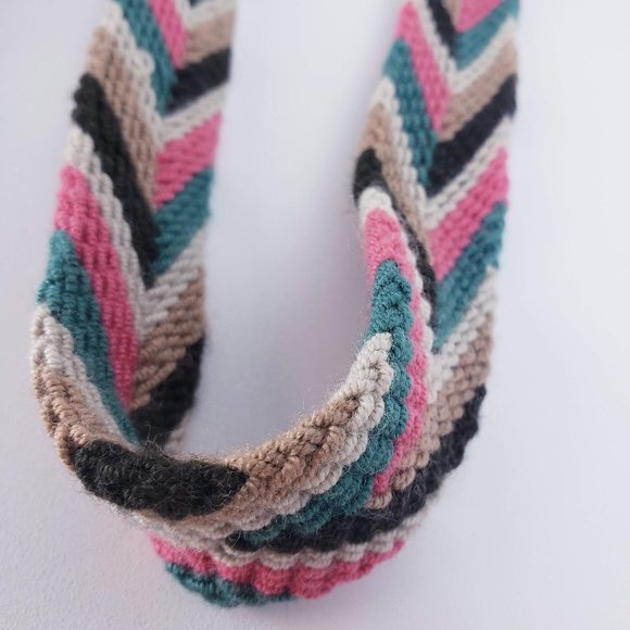 NEW Hand Knit Colombian Cross Body Satchel Teal - Picture 9 of 9